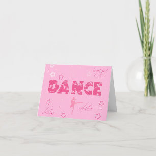 La tarjeta de nota de la danza se imagina sueño