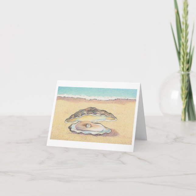 La tarjeta de nota de la ostra (Anverso)