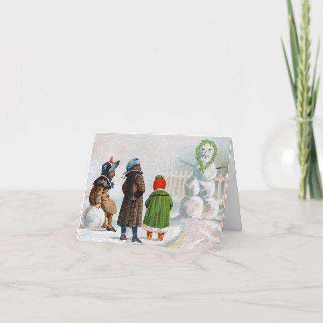La tarjeta de notas de Snowman (Anverso)