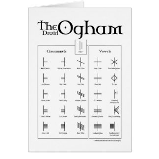 La tarjeta de Ogham del druida