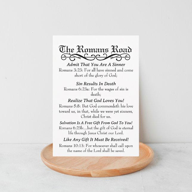 La tarjeta de oración de los romanos de Sinner (Subido por el creador)