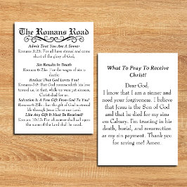 La tarjeta de oración de los romanos de Sinner