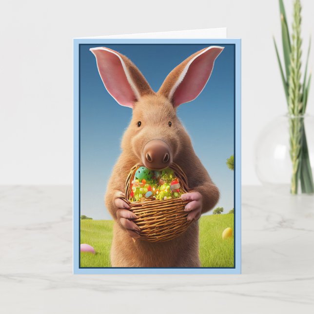La tarjeta de Pascua Aardvark (Anverso)