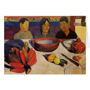 "La tarjeta de Paul Gauguin de la comida" -