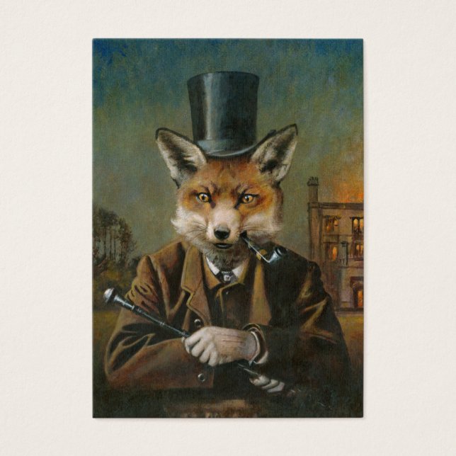 La tarjeta de presentación Dapper Fox ACEO (Frente)