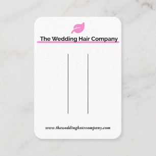 La tarjeta de presentación de la empresa Boda Hair