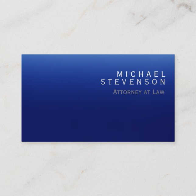 La tarjeta de presentación del abogado azul modern (Anverso)