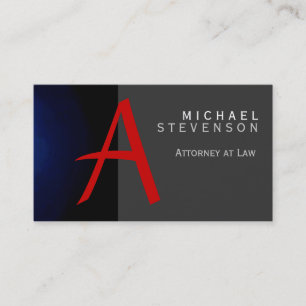La tarjeta de presentación del abogado rojo azul m