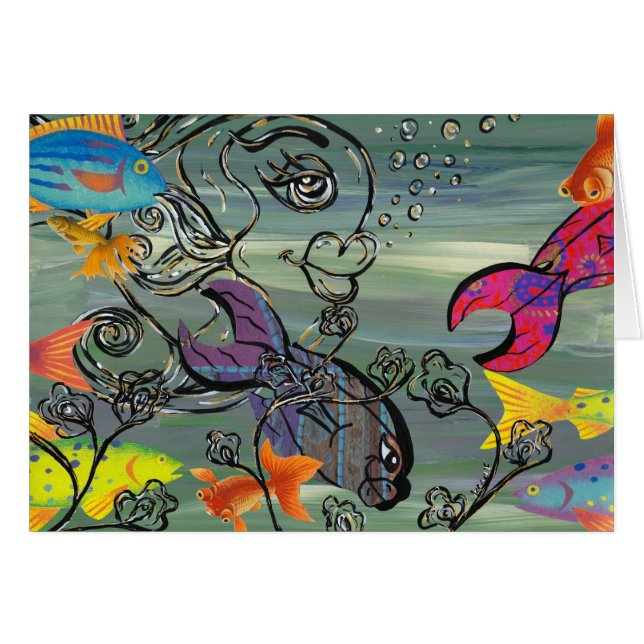 La tarjeta de regalo maravillosa del acuario (Anverso (Horizontal))