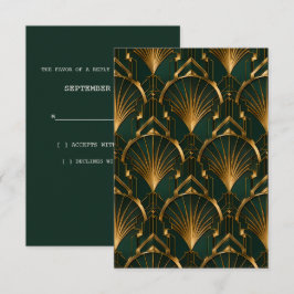 La tarjeta de respuesta para la boda de Gatsby