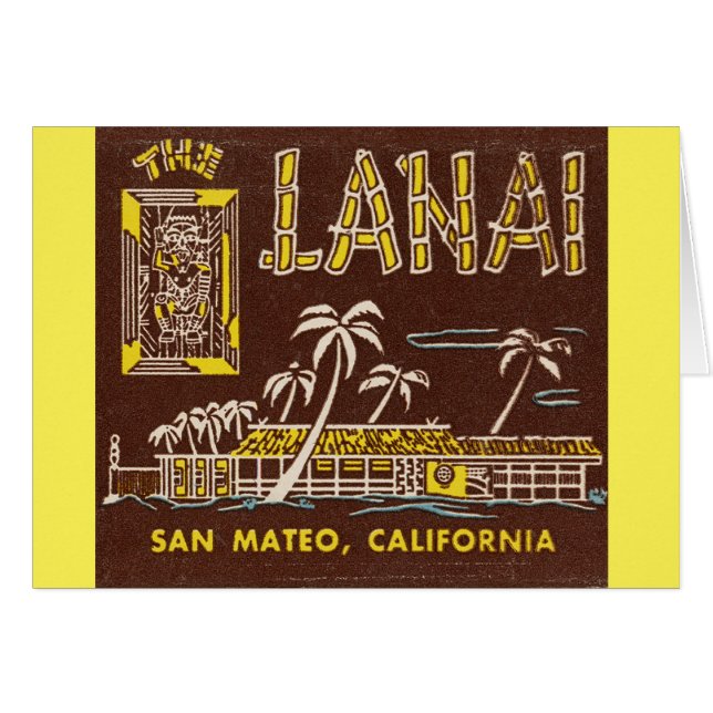 La tarjeta de salón Lanai Tiki (Anverso (Horizontal))