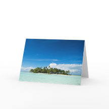 La tarjeta de saludo de la isla horizontal