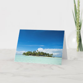 La tarjeta de saludo de la isla horizontal