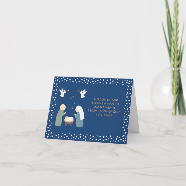 La tarjeta de saludo del hijo de los Navidades de  (Anverso)