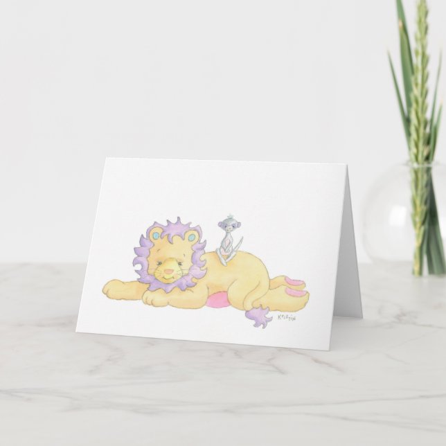 La tarjeta de saludo del león (Anverso)