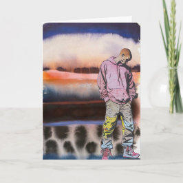 La tarjeta de salutación Trendsetter (en blanco po