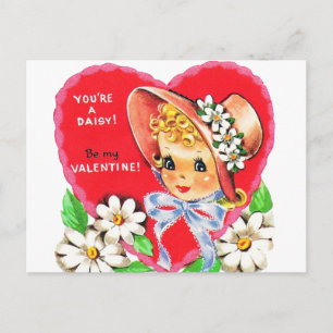 La tarjeta de San Valentín de la pequeña chica de 