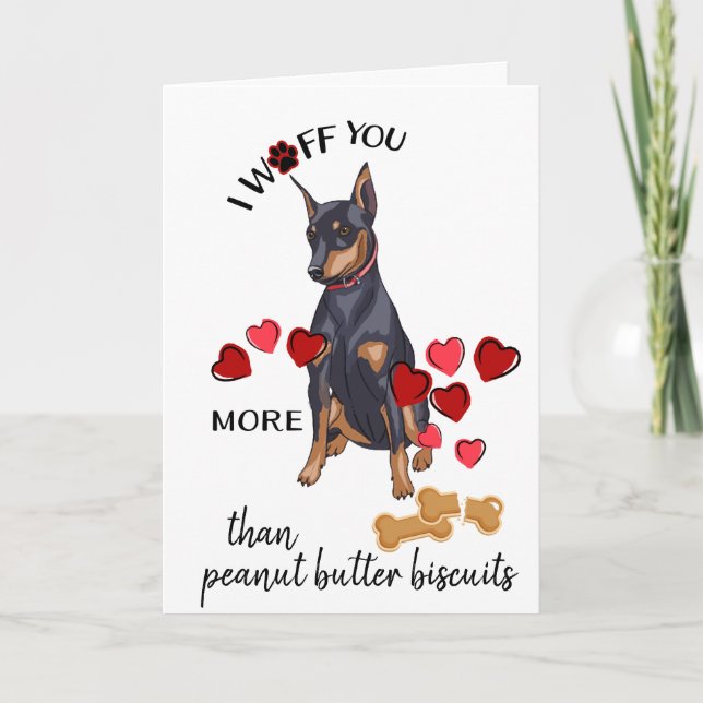 La tarjeta de San Valentín de tu perro doberman te (Anverso)