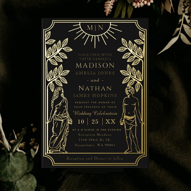 La tarjeta de tarot de boda de oro negro mística d (Subido por el creador)