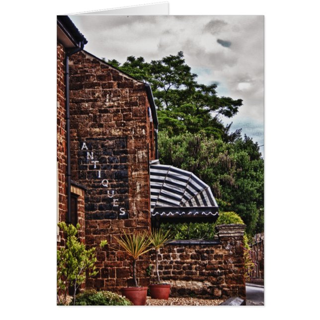 La tarjeta de tienda de antigüedades (Frente)