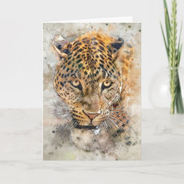 LA TARJETA DE TODA OCASIÓN EN BLANCO LEOPARD