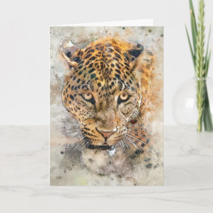 LA TARJETA DE TODA OCASIÓN EN BLANCO LEOPARD