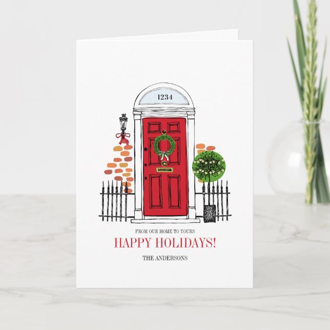 La tarjeta de vacaciones Red Holiday Navidades (Anverso)