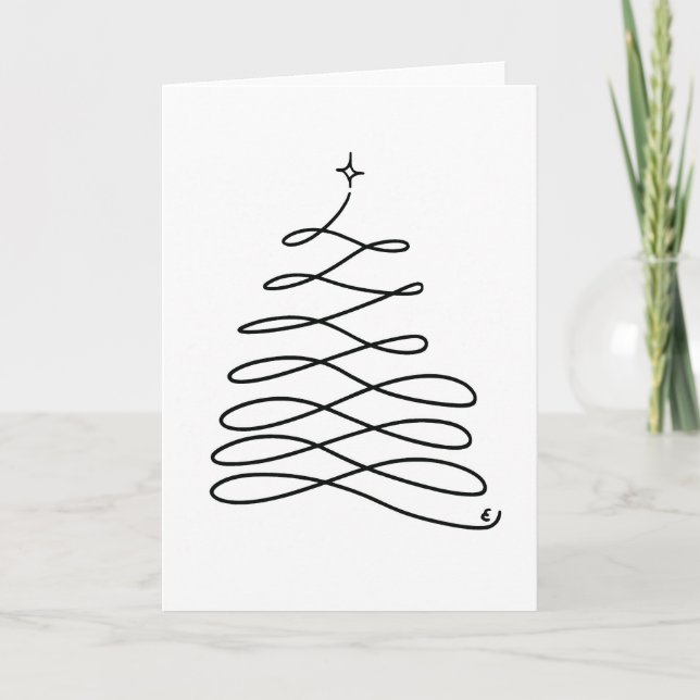 La tarjeta de vacaciones "Tree Blank" de Erin (Anverso)
