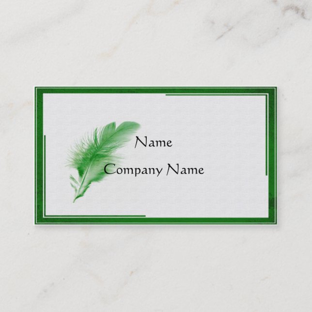 La tarjeta de visita de la palabra escrita (Anverso)