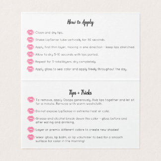 La tarjeta de visita de Lippies de la acuarela -