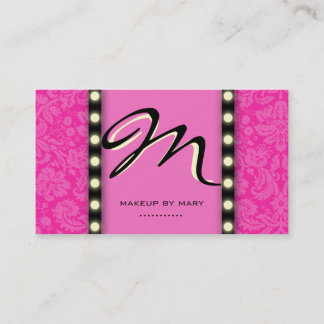 La tarjeta de visita del artista de maquillaje