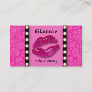 La tarjeta de visita del artista de maquillaje