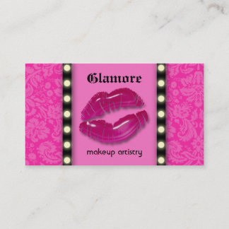 La tarjeta de visita del artista de maquillaje