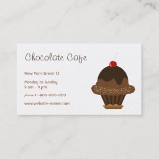 La tarjeta de visita del boutique del chocolate