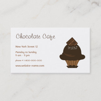 La tarjeta de visita del boutique del chocolate