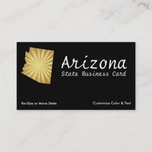 La tarjeta de visita del estado de Arizona Sun