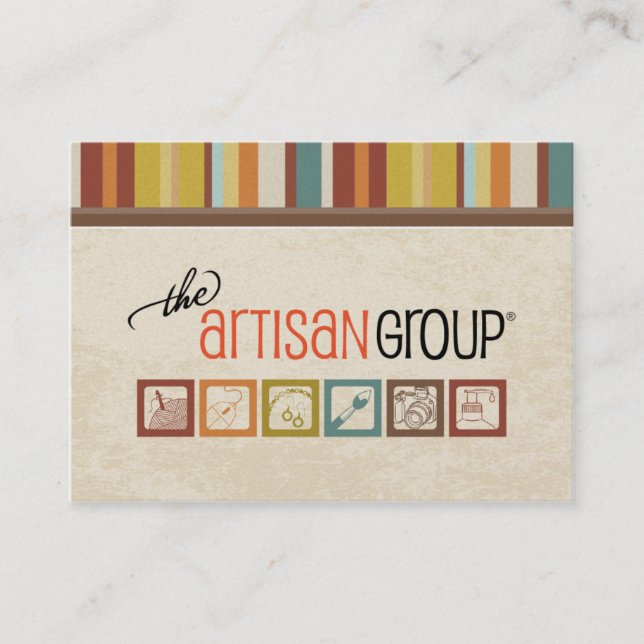 La tarjeta de visita del grupo del artesano (Anverso)