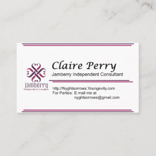 La tarjeta de visita Jamberry de Claire Perry