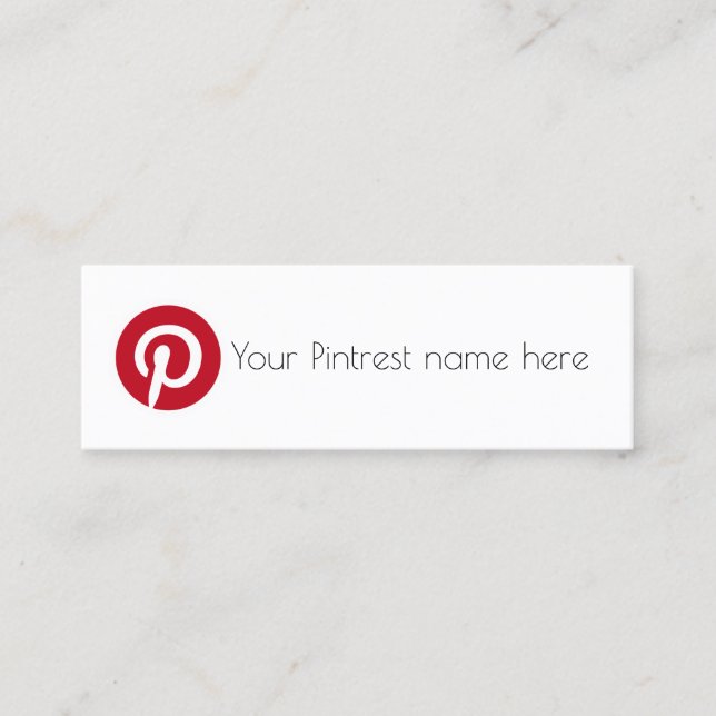 la tarjeta de visita más pintrest (Anverso)