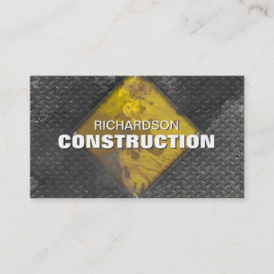 La tarjeta de visita metalizado de la construcció