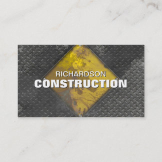 La tarjeta de visita metalizado de la construcción