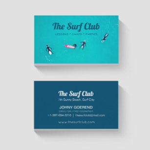La tarjeta de visita Surf Club