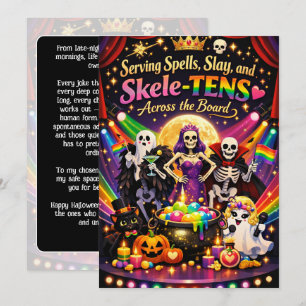 🎃🌈 La Tarjeta del Cabaret Queer de Halloween