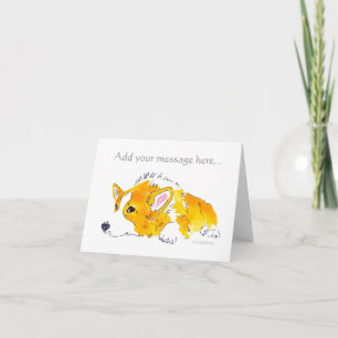 La tarjeta del Corgi que desea