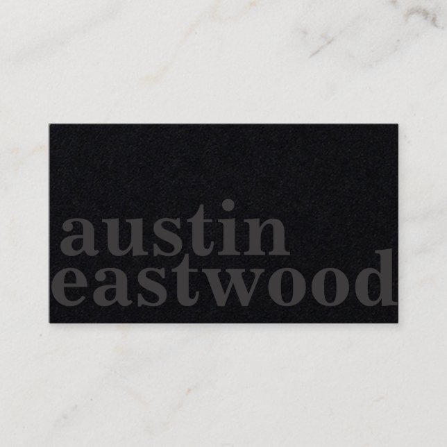 La tarjeta del corte del peluquero - todo negro (Anverso)