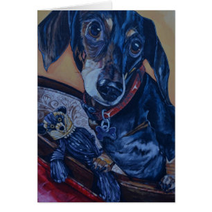 La tarjeta del Dachshund