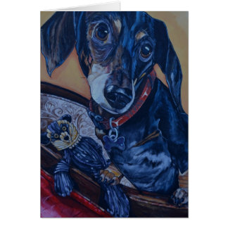 La tarjeta del Dachshund