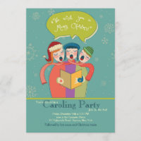 La tarjeta del día de fiesta de los Carolers