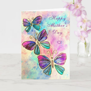 La tarjeta del día de la madre hermosas mariposas 