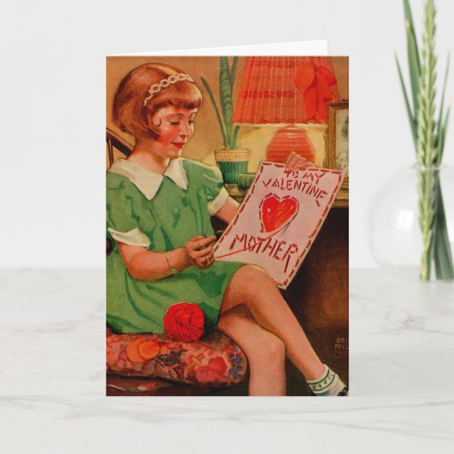 La tarjeta del día de San Valentín de la madre (Anverso)